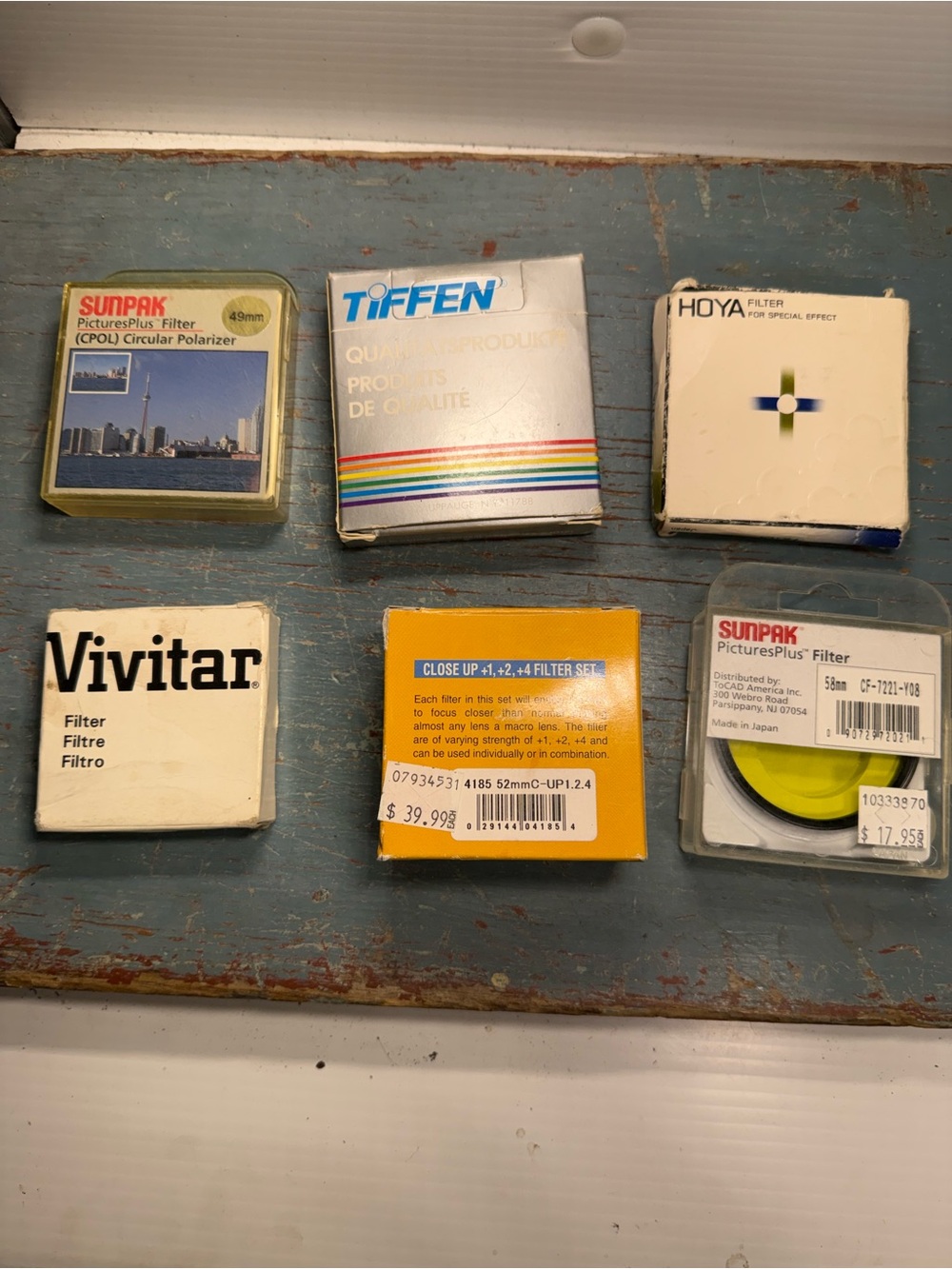Lot 6 Vintage Camera Lenses Filters Sunpak Tiffen Hoya Promaster Vivita Japan